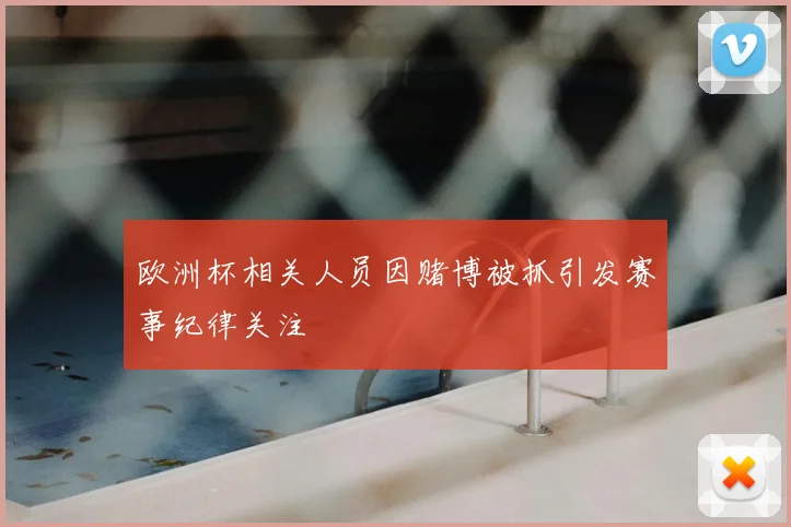 欧洲杯相关人员因赌博被抓引发赛事纪律关注